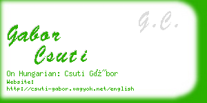 gabor csuti business card